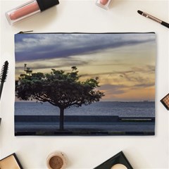 Sunset Scene At Boardwalk In Montevideo Uruguay Cosmetic Bag (xl) by dflcprints