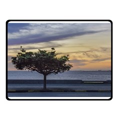 Sunset Scene At Boardwalk In Montevideo Uruguay Fleece Blanket (small) by dflcprints