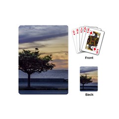 Sunset Scene At Boardwalk In Montevideo Uruguay Playing Cards (mini)  by dflcprints