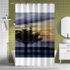 Sunset Scene At Boardwalk In Montevideo Uruguay Shower Curtain 48  X 72  (small)  by dflcprints