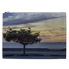 Sunset Scene At Boardwalk In Montevideo Uruguay Cosmetic Bag (xxl)  by dflcprints