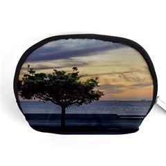 Sunset Scene At Boardwalk In Montevideo Uruguay Accessory Pouches (medium)  by dflcprints