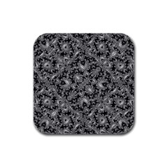 Luxury Patterned Modern Baroque Rubber Square Coaster (4 Pack)  by dflcprints