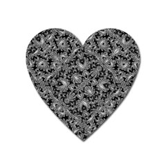 Luxury Patterned Modern Baroque Heart Magnet by dflcprints