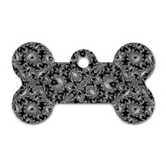 Luxury Patterned Modern Baroque Dog Tag Bone (one Side)