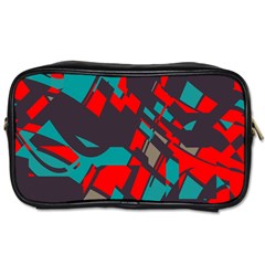 Red Blue Pieces Toiletries Bag (two Sides) by LalyLauraFLM