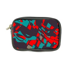 Red Blue Pieces 	coin Purse by LalyLauraFLM