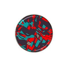 Red Blue Pieces			hat Clip Ball Marker by LalyLauraFLM