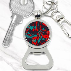 Red Blue Pieces			bottle Opener Key Chain by LalyLauraFLM