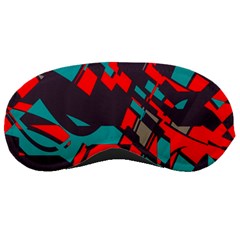 Red Blue Pieces			sleeping Mask by LalyLauraFLM