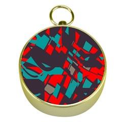 Red Blue Pieces			gold Compass by LalyLauraFLM