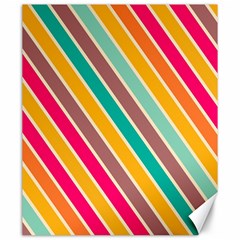 Colorful Diagonal Stripes			canvas 20  X 24  by LalyLauraFLM