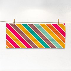 Colorful Diagonal Stripes			hand Towel by LalyLauraFLM