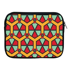 Honeycombs triangles and other shapes pattern			Apple iPad 2/3/4 Zipper Case