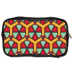 Honeycombs triangles and other shapes pattern Toiletries Bag (Two Sides)