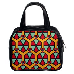 Honeycombs triangles and other shapes pattern Classic Handbag (Two Sides)