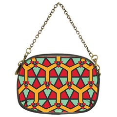 Honeycombs triangles and other shapes pattern 	Chain Purse (Two Sides)