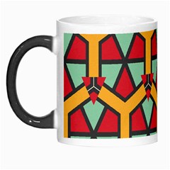 Honeycombs triangles and other shapes pattern Morph Mug