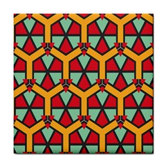 Honeycombs triangles and other shapes pattern			Tile Coaster