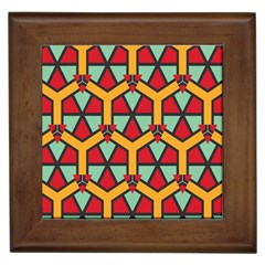 Honeycombs triangles and other shapes pattern			Framed Tile