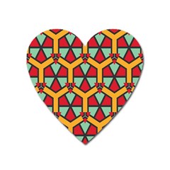 Honeycombs triangles and other shapes pattern			Magnet (Heart)