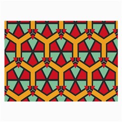 Honeycombs triangles and other shapes pattern			Large Glasses Cloth