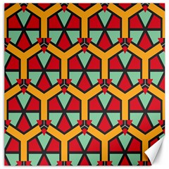 Honeycombs triangles and other shapes pattern			Canvas 16  x 16 