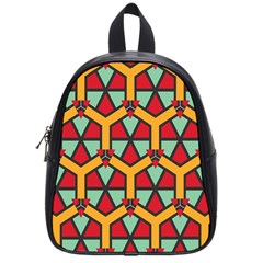 Honeycombs triangles and other shapes pattern			School Bag (Small)