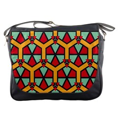 Honeycombs triangles and other shapes pattern			Messenger Bag