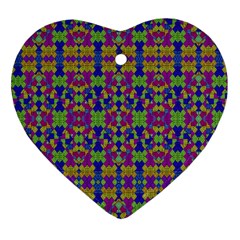 Ethnic Modern Geometric Pattern Ornament (heart)  by dflcprints