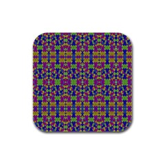 Ethnic Modern Geometric Pattern Rubber Square Coaster (4 Pack)  by dflcprints