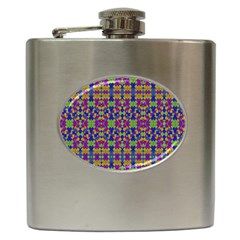 Ethnic Modern Geometric Pattern Hip Flask (6 Oz) by dflcprints