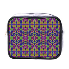 Ethnic Modern Geometric Pattern Mini Toiletries Bags by dflcprints