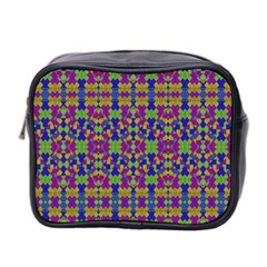 Ethnic Modern Geometric Pattern Mini Toiletries Bag 2-side by dflcprints