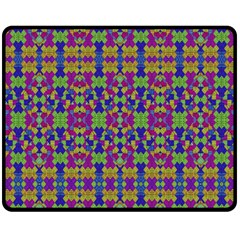 Ethnic Modern Geometric Pattern Fleece Blanket (medium)  by dflcprints