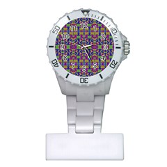 Ethnic Modern Geometric Pattern Nurses Watches by dflcprints