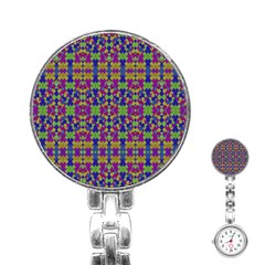 Ethnic Modern Geometric Pattern Stainless Steel Nurses Watches by dflcprints