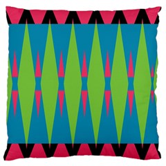 Connected Rhombus 	large Flano Cushion Case (two Sides) by LalyLauraFLM