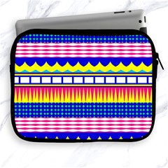 Rectangles Waves And Circles			apple Ipad 2/3/4 Zipper Case by LalyLauraFLM