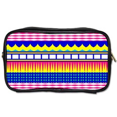 Rectangles Waves And Circles Toiletries Bag (two Sides) by LalyLauraFLM