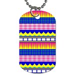 Rectangles waves and circles			Dog Tag (One Side) Front