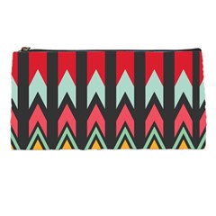 Waves And Other Shapes Pattern 	pencil Case by LalyLauraFLM