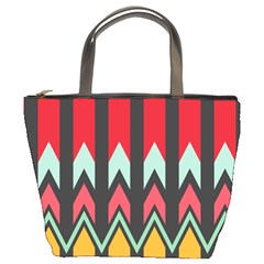 Waves And Other Shapes Pattern 	bucket Bag by LalyLauraFLM