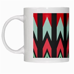 Waves And Other Shapes Pattern White Mug by LalyLauraFLM