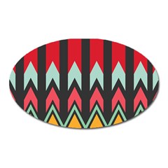 Waves And Other Shapes Pattern			magnet (oval) by LalyLauraFLM