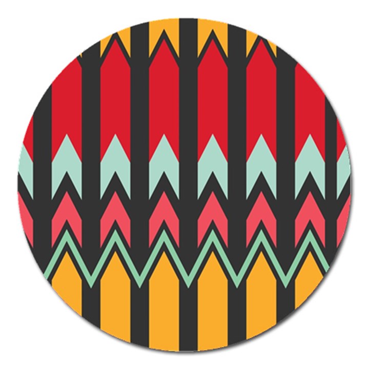 Waves and other shapes pattern			Magnet 5  (Round)