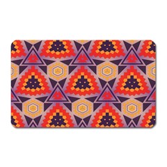 Triangles Honeycombs And Other Shapes Pattern			magnet (rectangular) by LalyLauraFLM