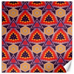 Triangles Honeycombs And Other Shapes Pattern			canvas 20  X 20  by LalyLauraFLM