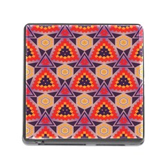 Triangles Honeycombs And Other Shapes Pattern			memory Card Reader (square) by LalyLauraFLM