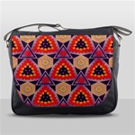 Triangles honeycombs and other shapes pattern			Messenger Bag Front